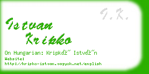 istvan kripko business card